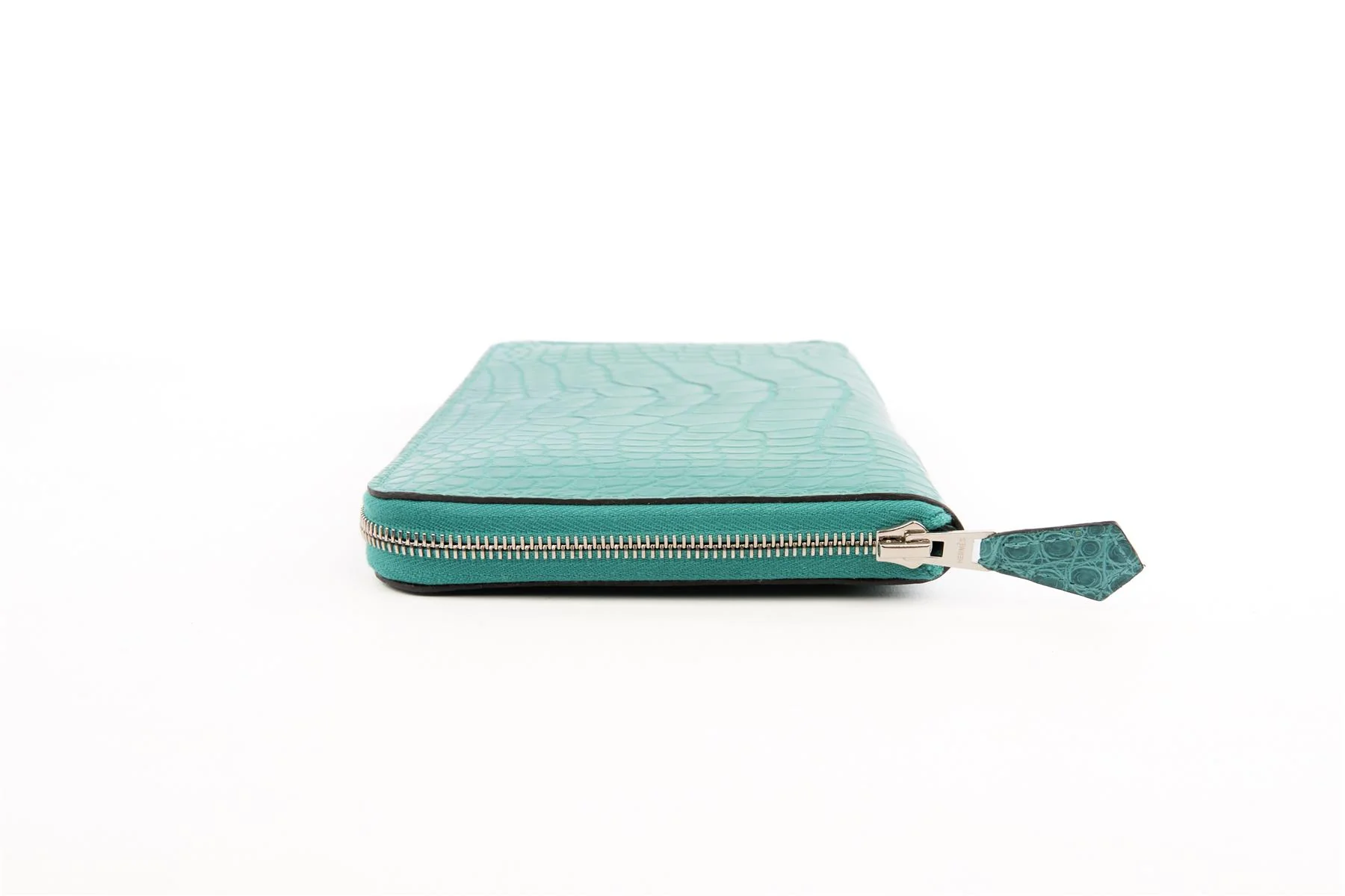 HERMĂS TURQUOISE 2017 AZAP CLASSIC MATTE ALLIGATOR MISSISSIPPIENSIS WALLET - Image 4