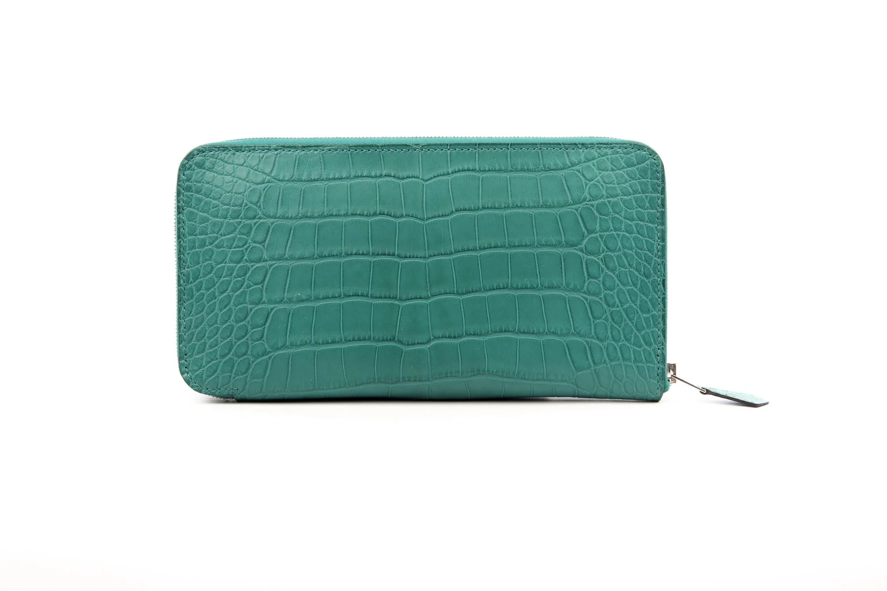 HERMĂS TURQUOISE 2017 AZAP CLASSIC MATTE ALLIGATOR MISSISSIPPIENSIS WALLET - Image 6