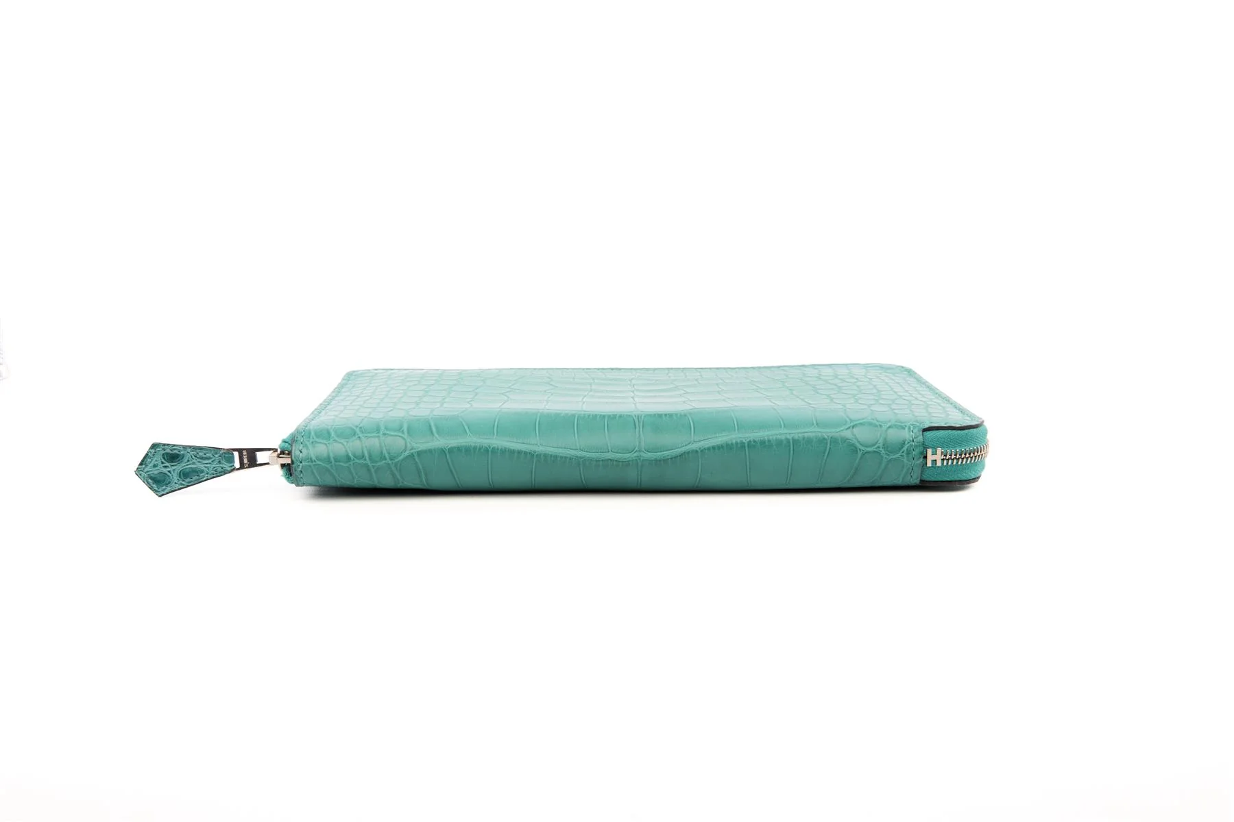 HERMĂS TURQUOISE 2017 AZAP CLASSIC MATTE ALLIGATOR MISSISSIPPIENSIS WALLET - Image 7