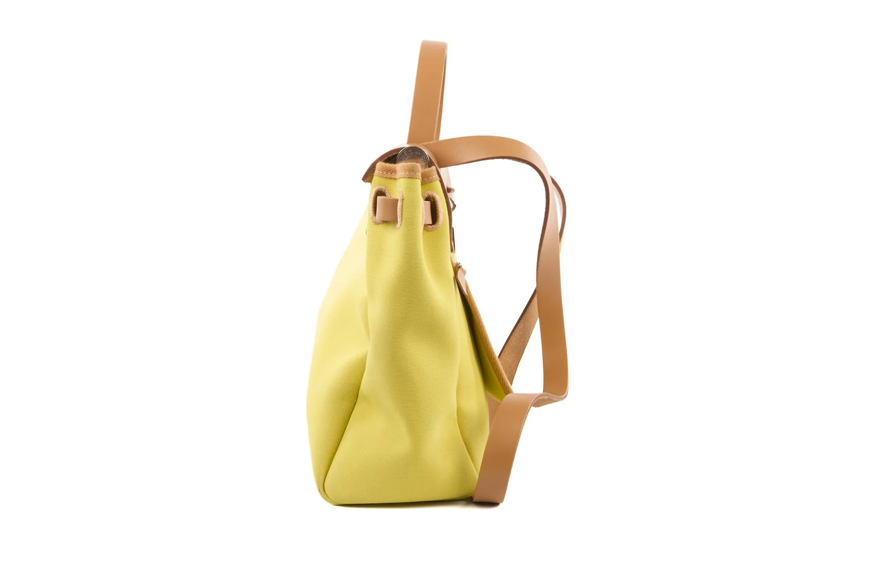 HERMÈS YELLOW 2020 HERBAG 31 CANVAS SHOULDER BAG IN JAUNE CITRON - Image 6