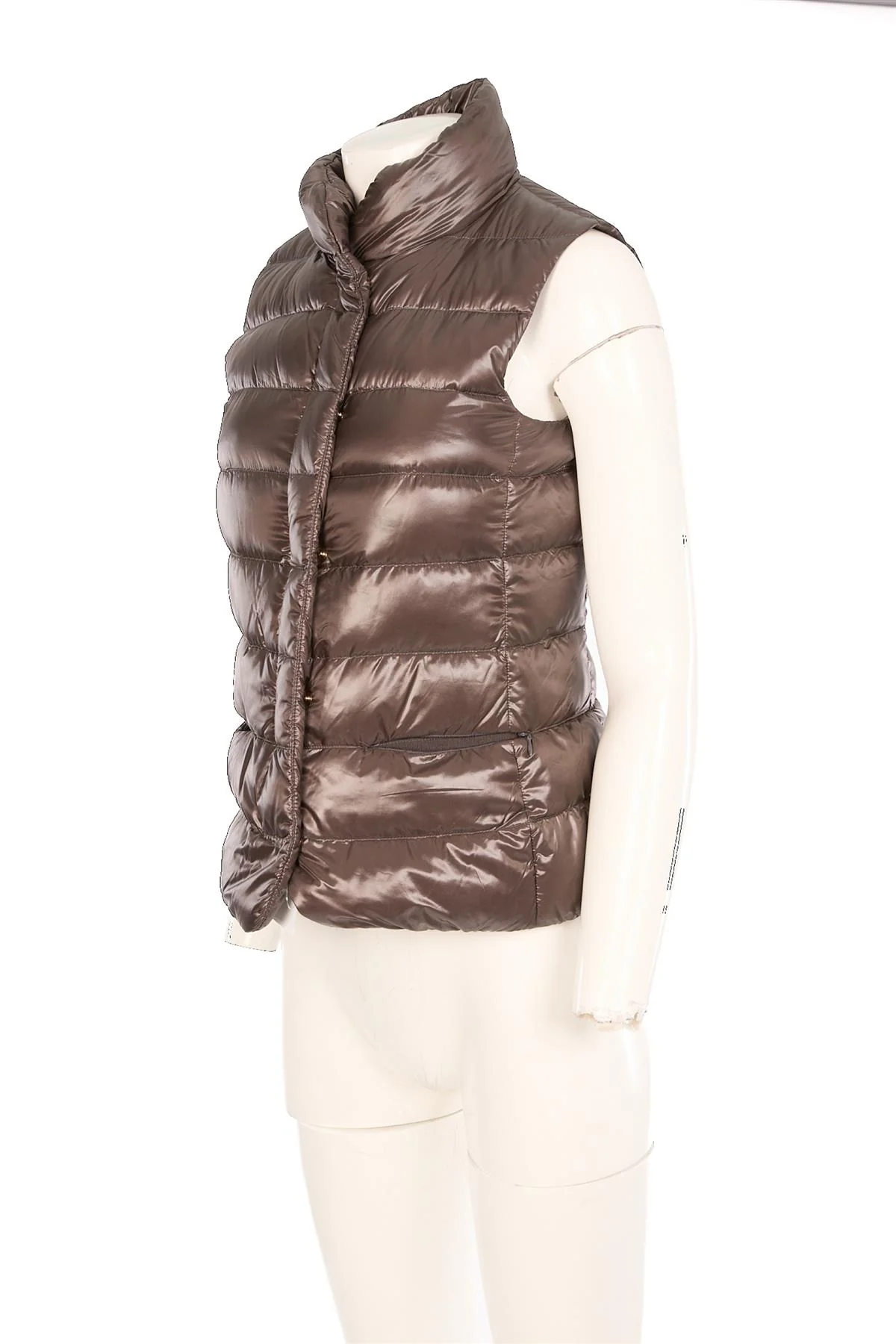 HERNO GREY PADDED DOWN GILET MEDIUM - Image 3