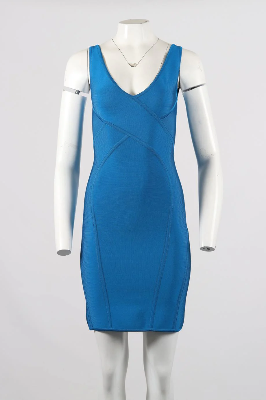 HERVE L LEROUX STRETCH KNIT MINI DRESS FR 40 UK 12 - Image 2