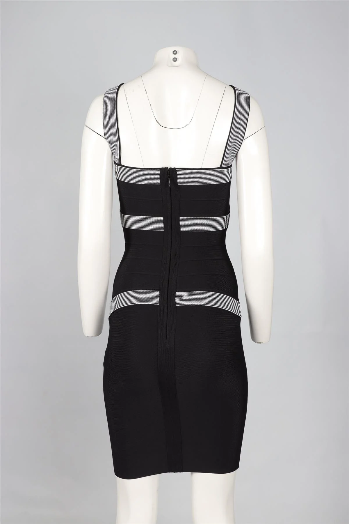 HERVE LEGER BLACK BANDAGE MINI DRESS XXSMALL - Image 4