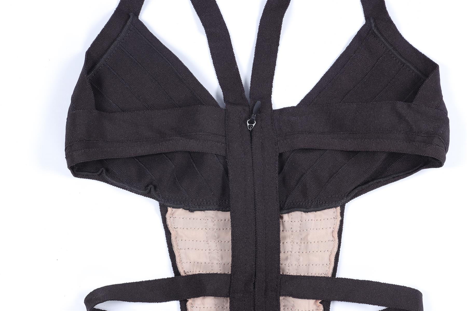 HERVE LEGER BLACK SWIMSUIT SMALL - Image 5