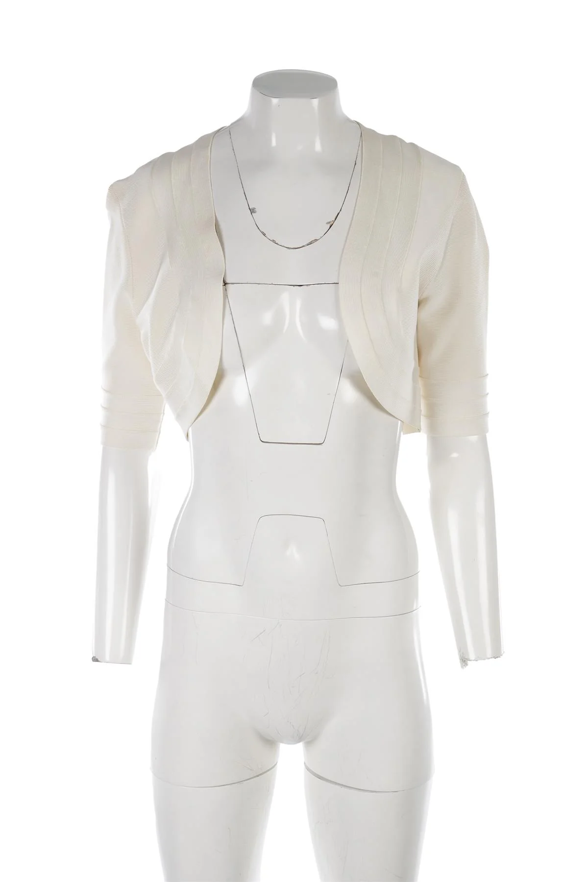 HERVE LEGER IVORY BANDAGE JACKET SMALL - Image 2