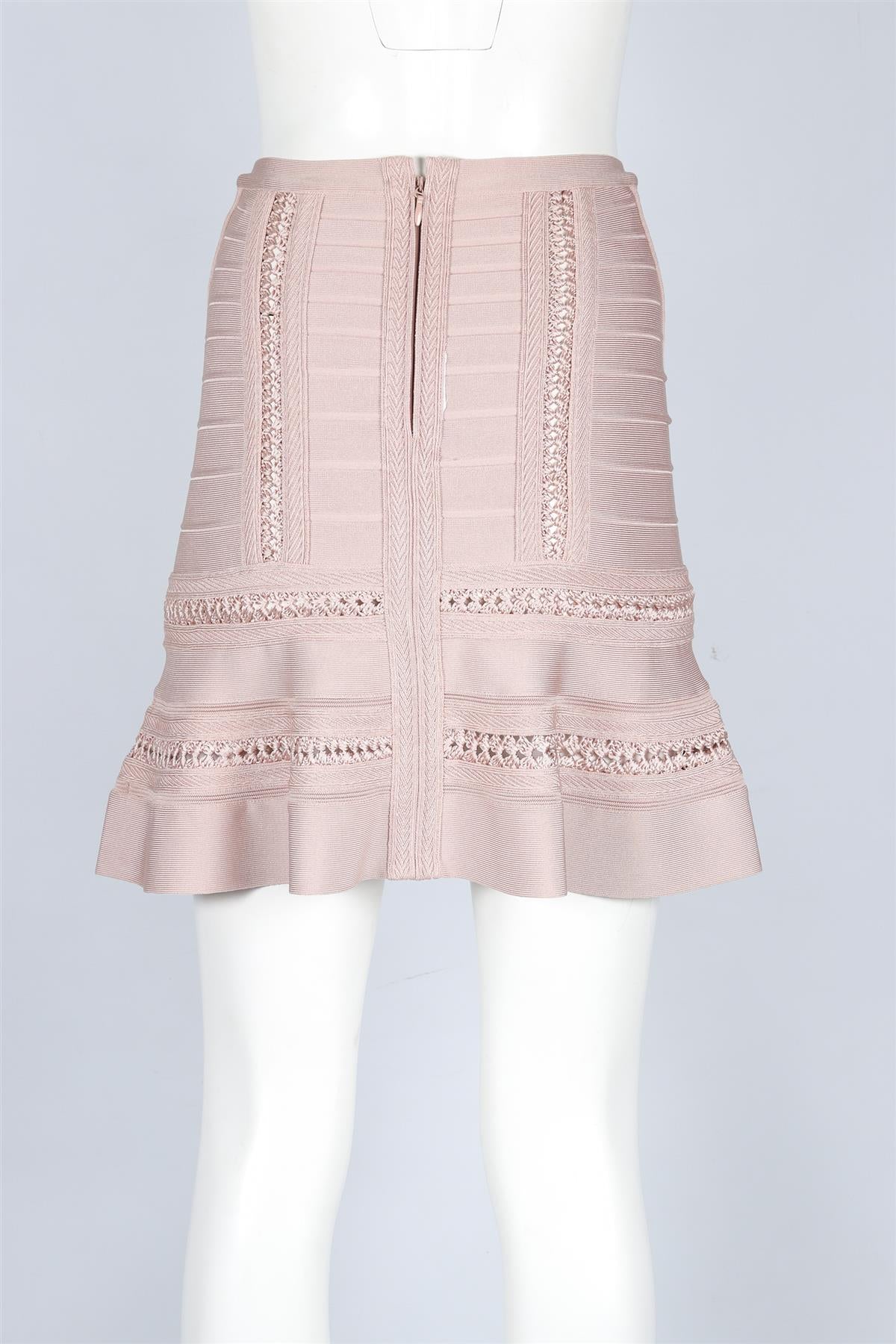 HERVE LEGER PINK BANDAGE MINI SKIRT XSMALL - Image 4