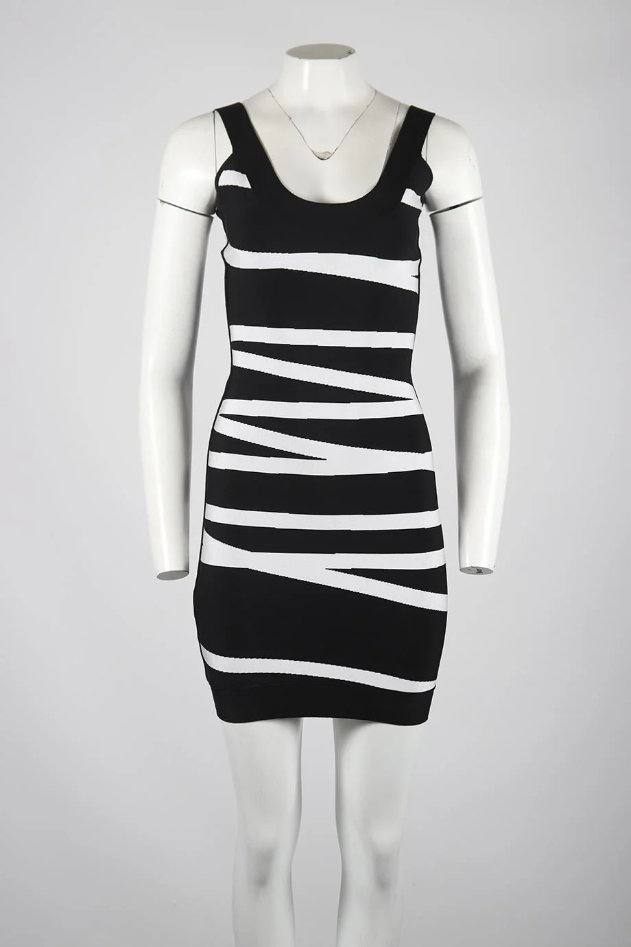 HERVÉ LÉGER STRETCH KNIT MINI DRESS SMALL - Image 2