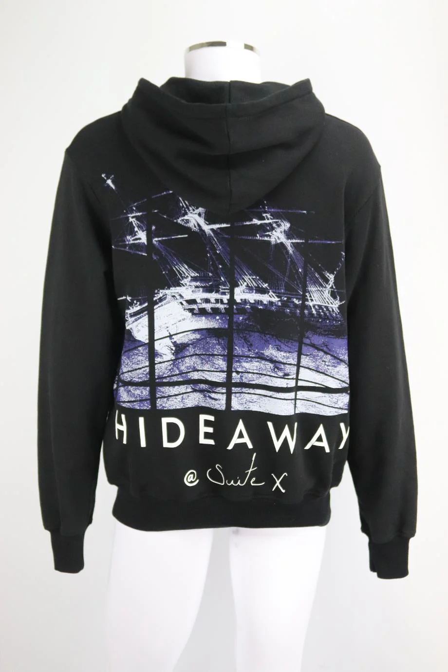 HIDEAWAY @ SUITE X MEN'S PRINTED COTTON JERSEY HOODIE SMALL - Image 3