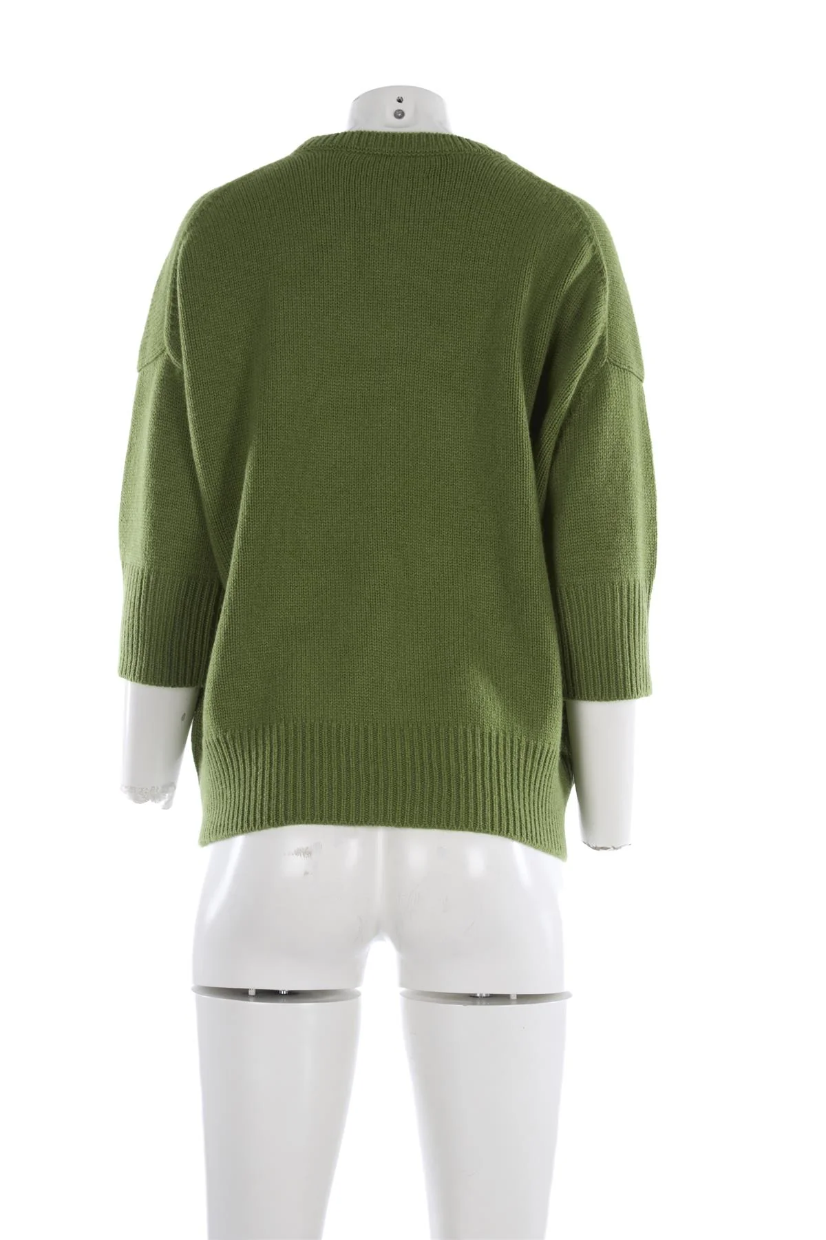 HIMALAYAN CASHMERE COMPANY GREEN CASHMERE SWEATER XSMALL - Image 4