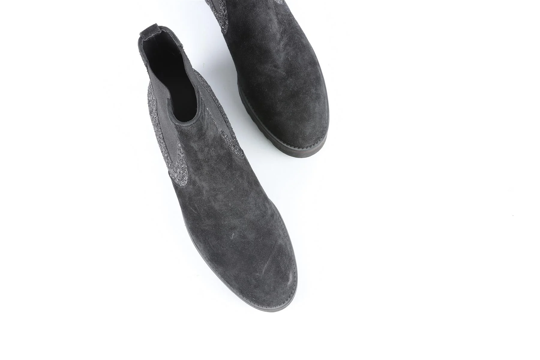 HOGAN BLACK SUEDE ANKLE BOOTS EU 38.5 UK 5.5 US 8.5 - Image 4