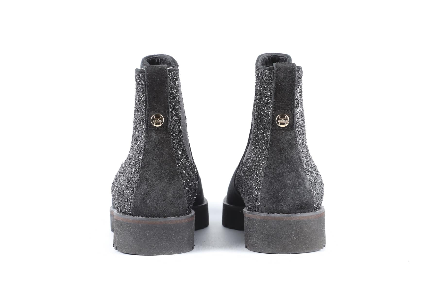 HOGAN BLACK SUEDE ANKLE BOOTS EU 38.5 UK 5.5 US 8.5 - Image 5