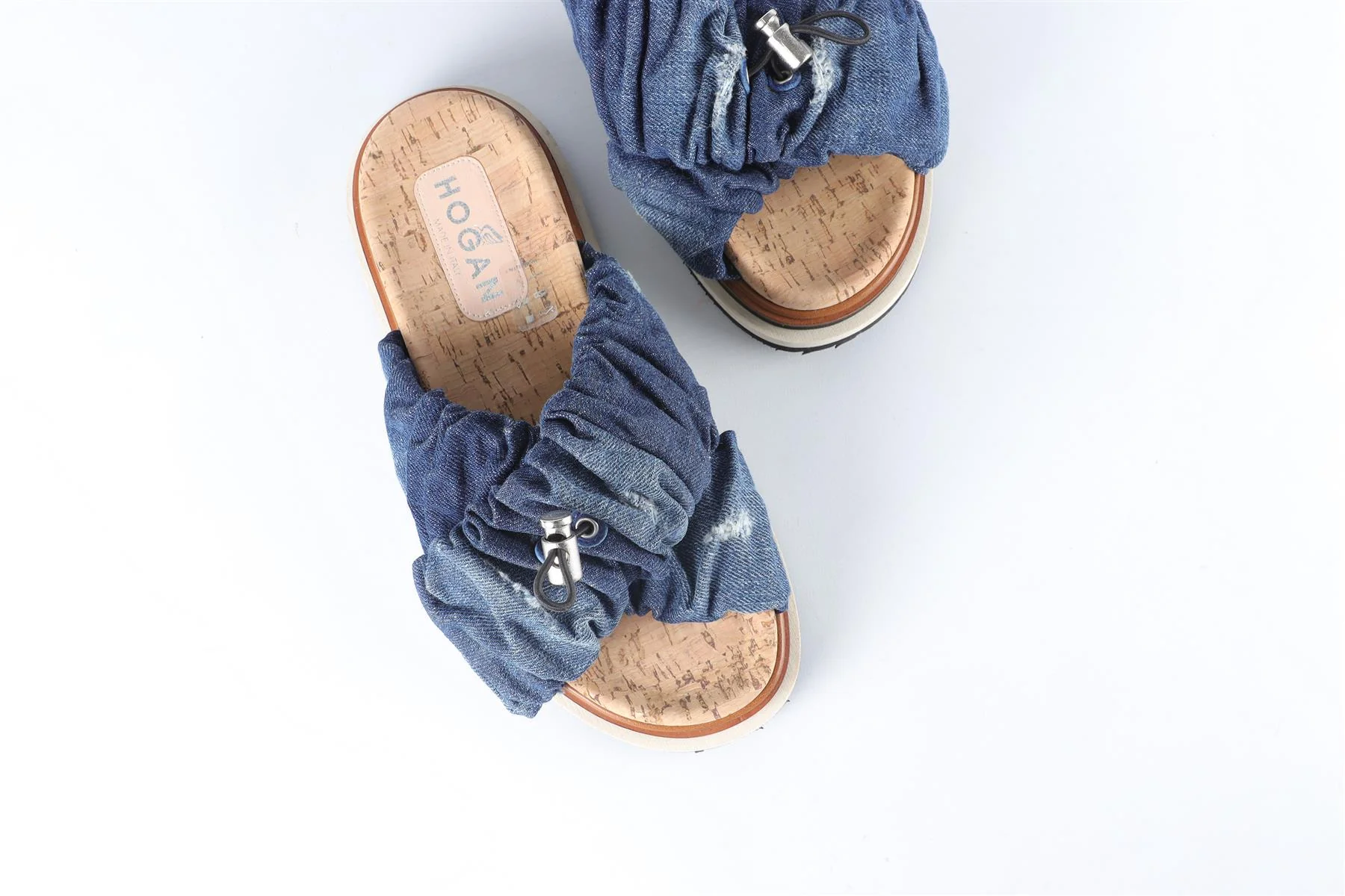 HOGAN BLUE DENIM SANDALS EU 37 UK 4 US 7 - Image 4