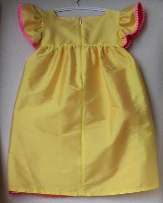 HOLLY HASTIE GIRLS ELS BUTTERCUP YELLOW TAFFETA DRESS 3-4 YEARS - Image 3