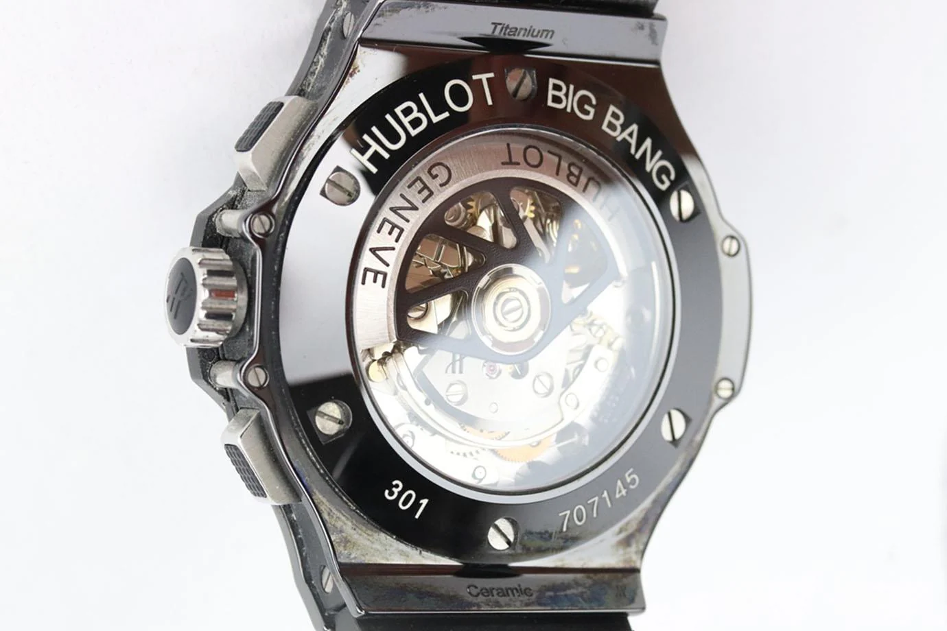 HUBLOT BIG BANG CERAMIC CHRONOGRAPH BLACK ARABIT 44MM WRIST WATCH - Image 7