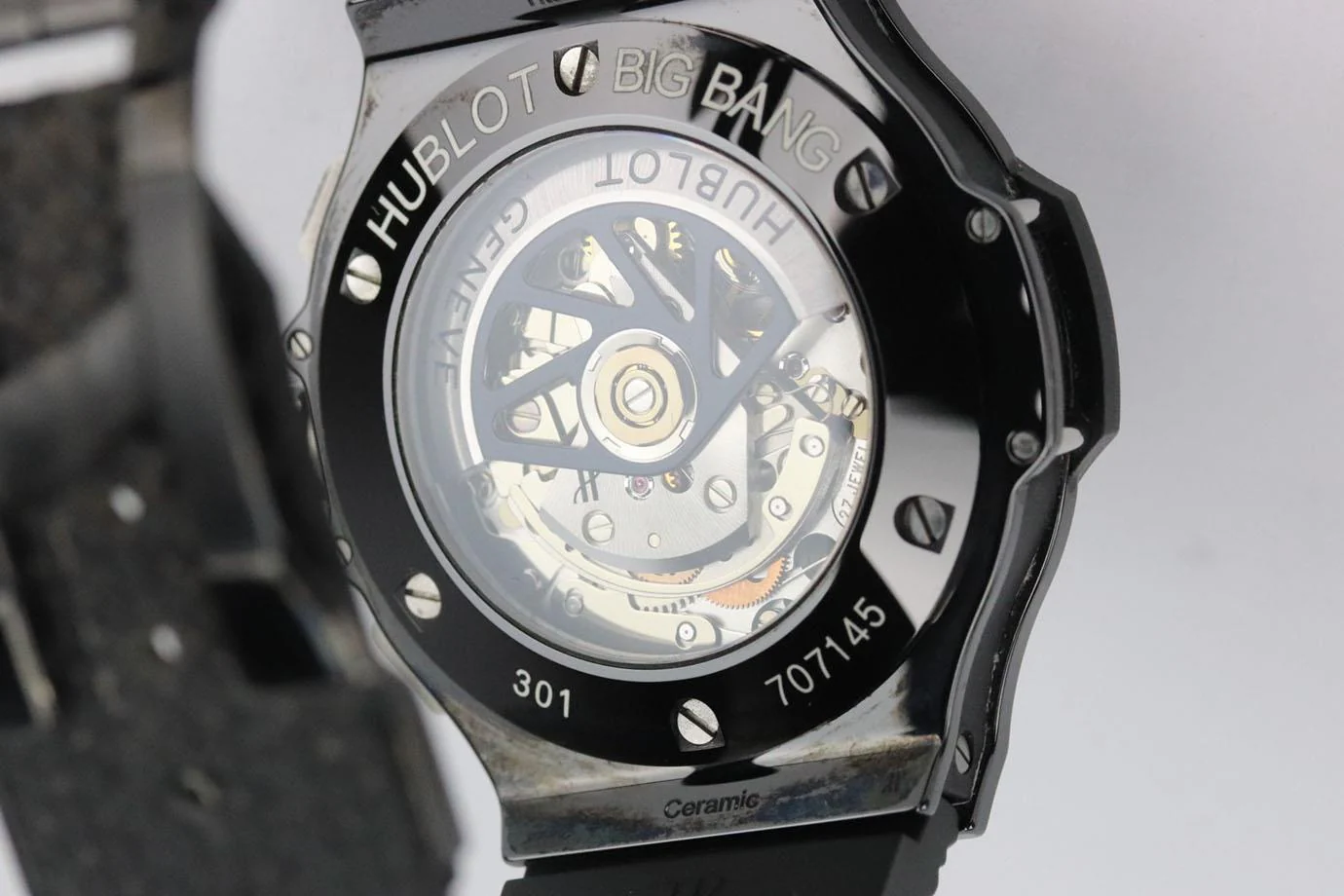 HUBLOT BIG BANG CERAMIC CHRONOGRAPH BLACK ARABIT 44MM WRIST WATCH - Image 8