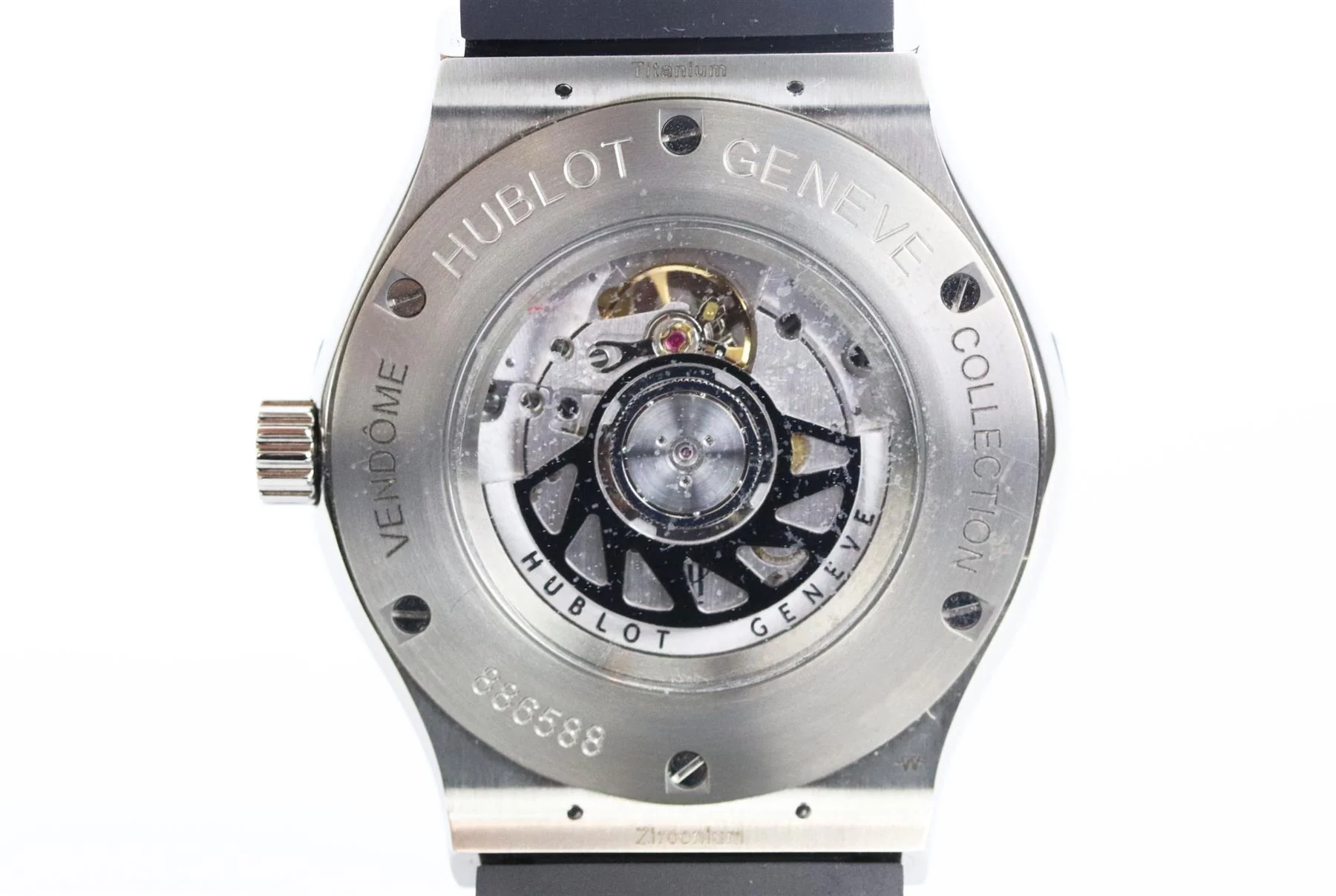 HUBLOT CLASSIC FUSION RACING GREY 42MM TITANIUM AND ALLIGATOR WRIST WATCH - Image 7