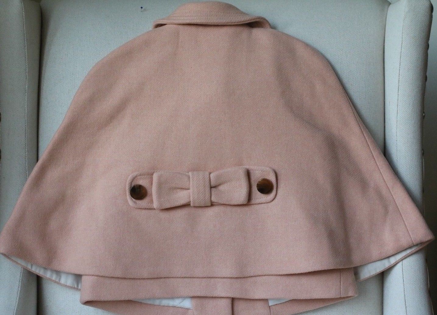 HUCKLEBONES LONDON GIRLS PINK WOOL CAPE 2 YEARS - Image 6