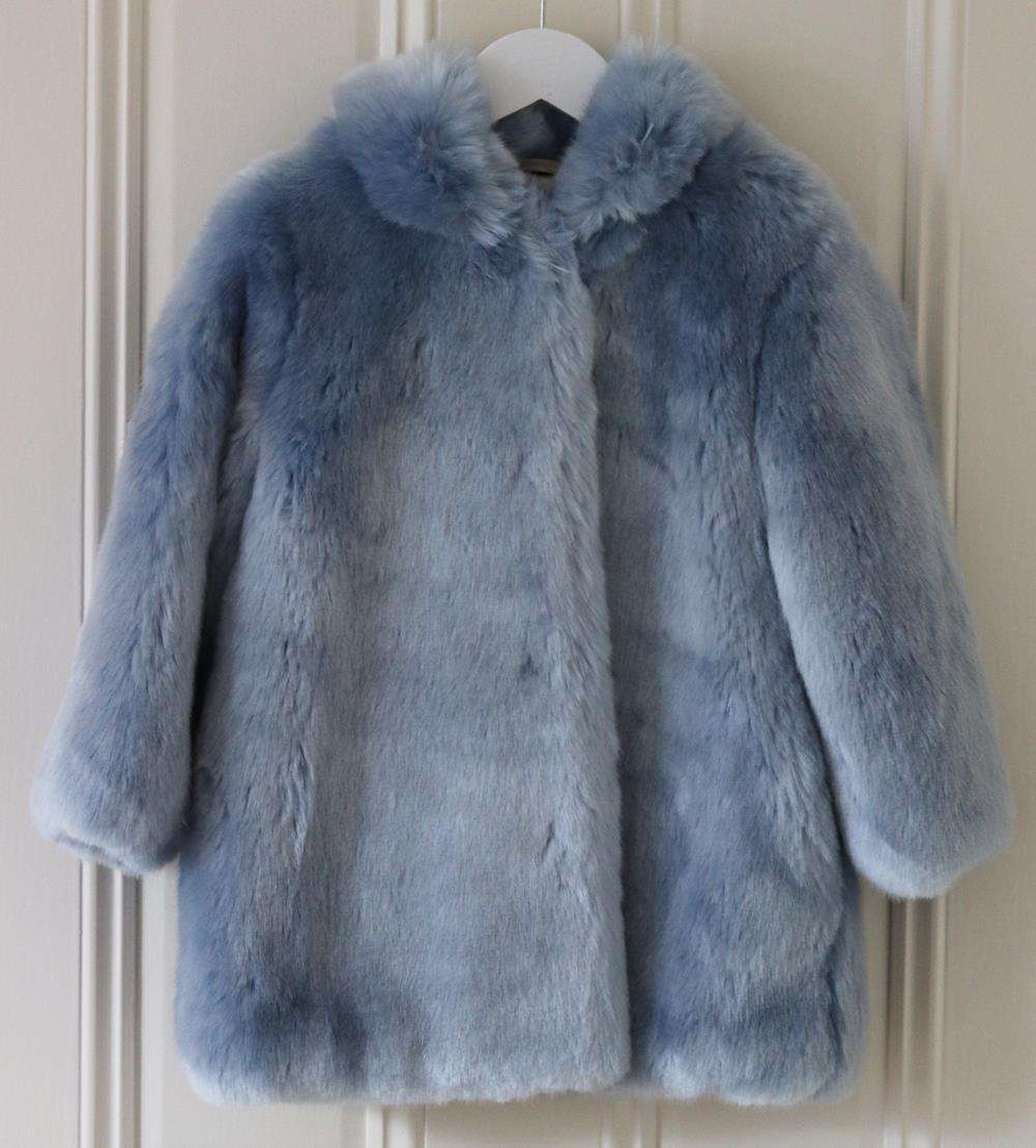 HUCKLEBONES LONDON KIDS GIRLS FAUX FUR JACKET 6 YEARS - Image 2