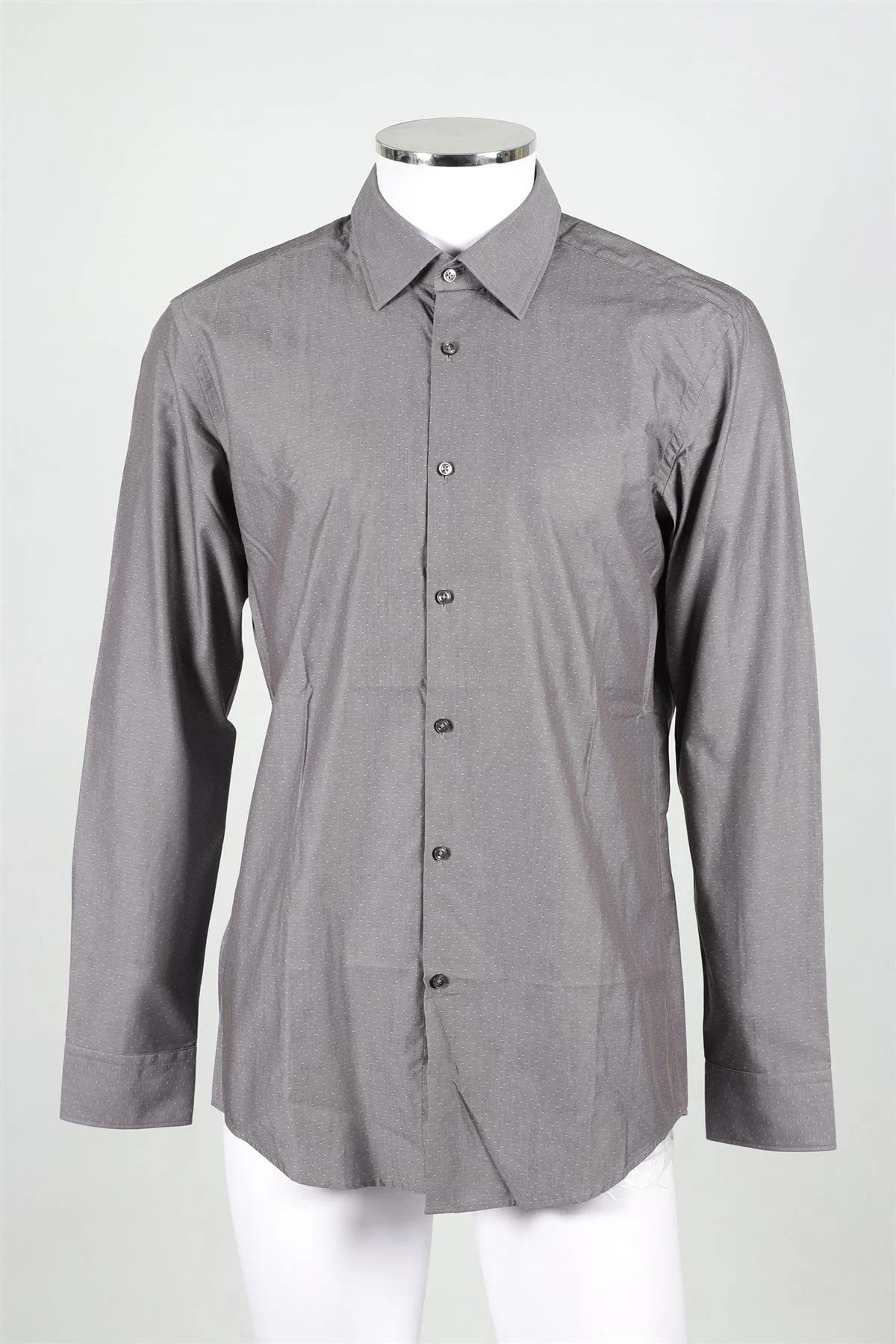 HUGO BOSS GREY MEN'S SLIM FIT COTTON SHIRT UK/US COLLAR 16 1/2 UK/US CHEST 42 - Image 6