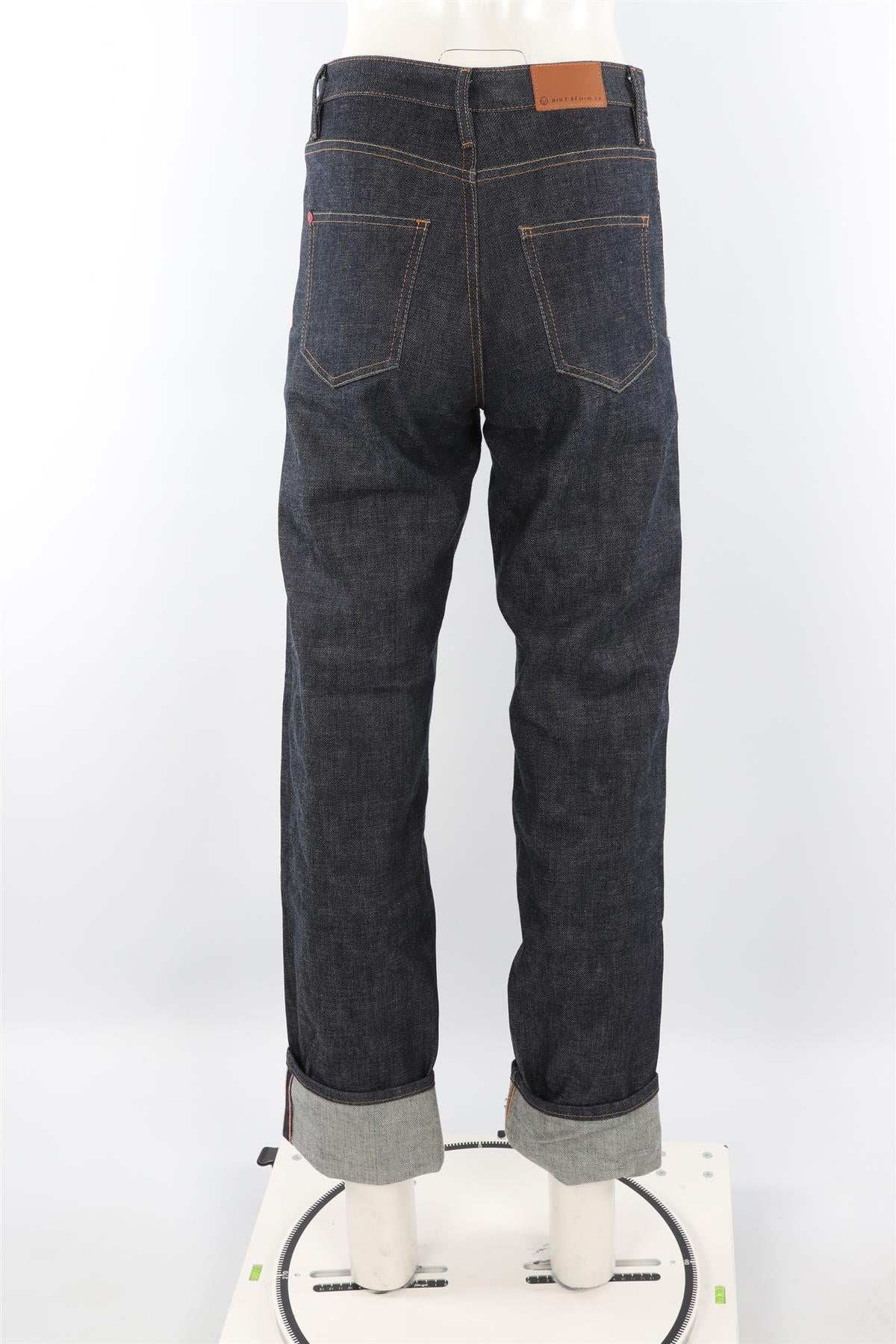 HUIT DENIM CO BLUE HIGH RISE STRAIGHT LEG JEANS W26 UK 8 - Image 4