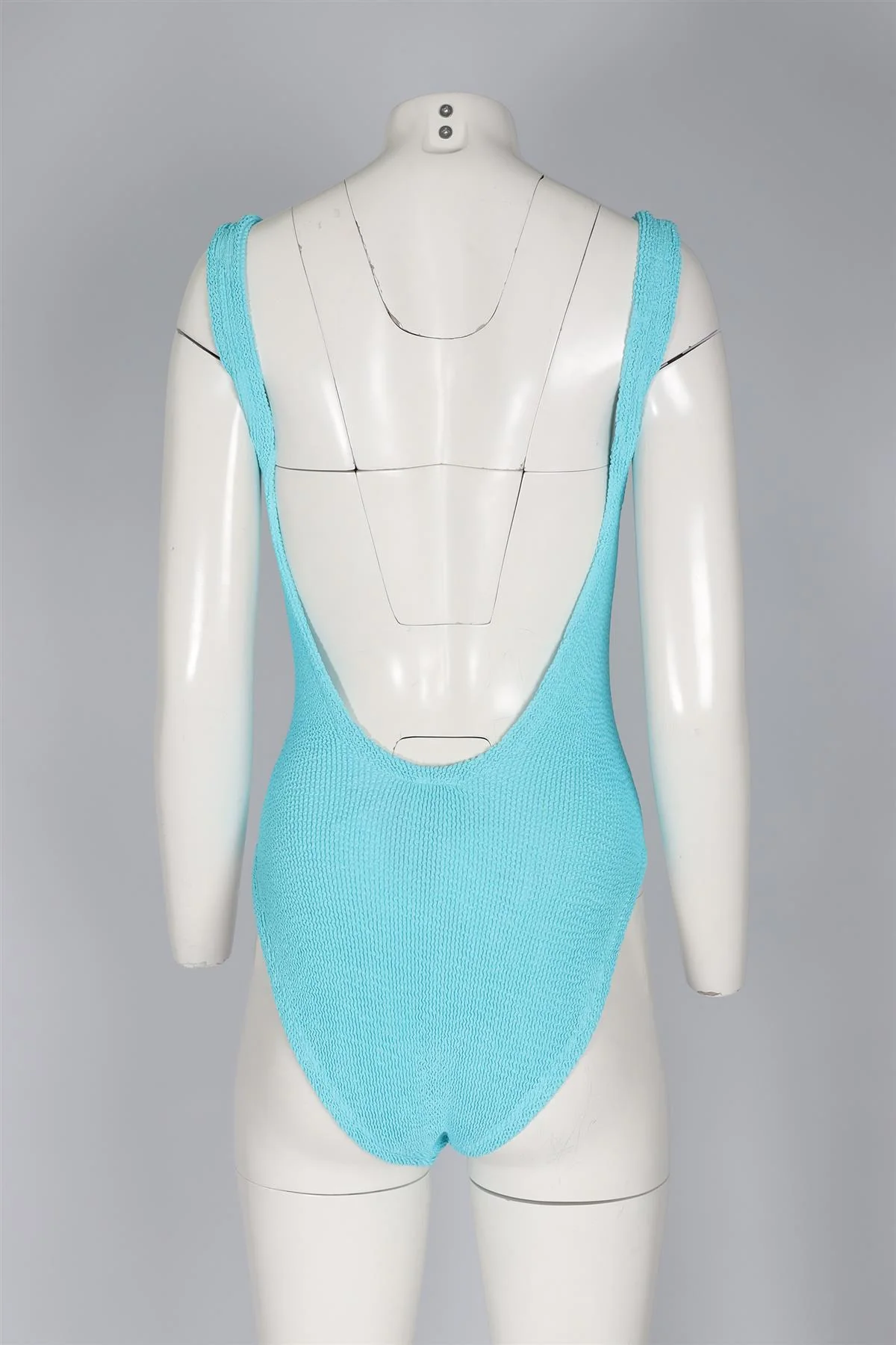 HUNZA G BLUE KNIT SWIMSUIT ONE SIZE - Image 4