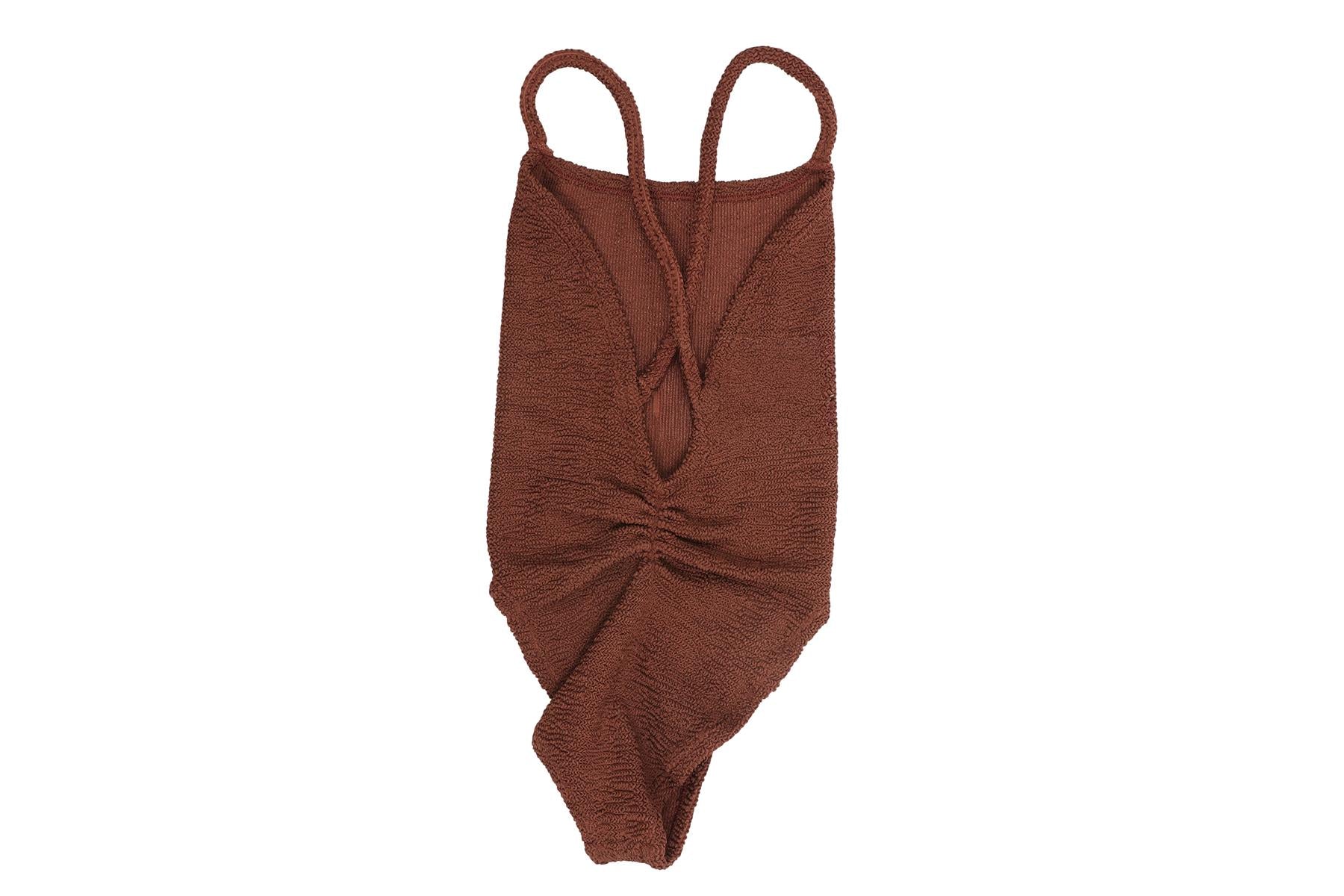 HUNZA G BROWN SWIMSUIT ONE SIZE - Image 4