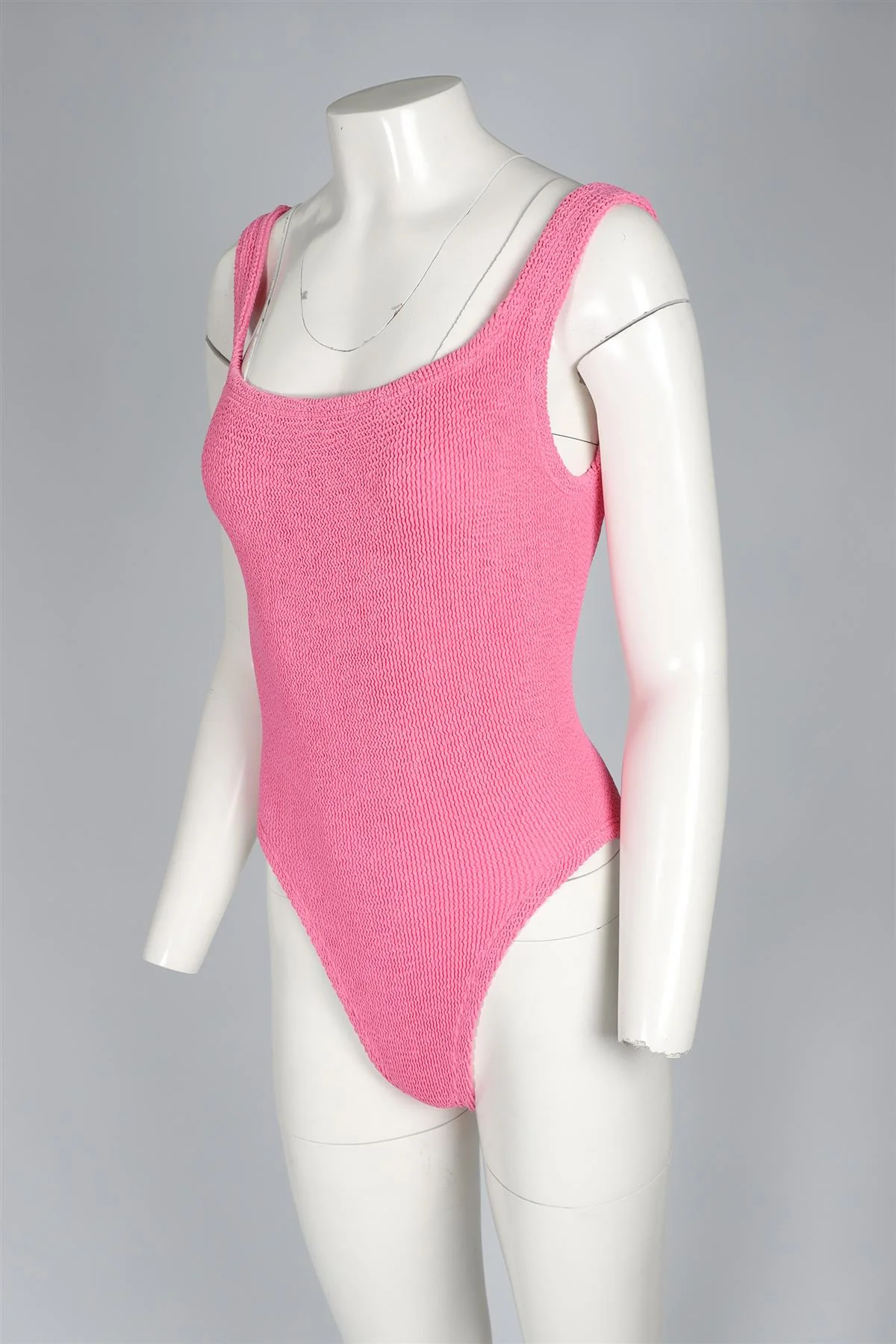 HUNZA G PINK KNIT SWIMSUIT ONE SIZE - Image 3