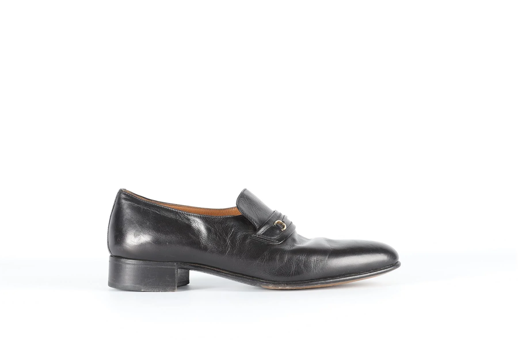 HUSBANDS BLACK MEN'S LEATHER LOAFERS EU 41 UK 7 US 8 - Image 2