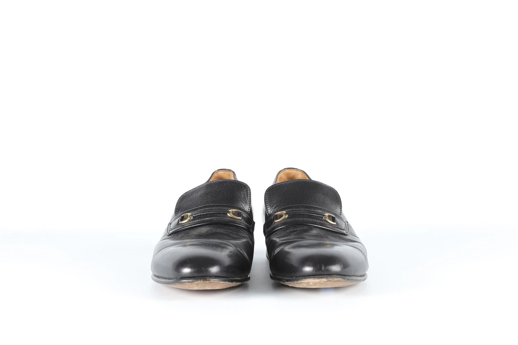 HUSBANDS BLACK MEN'S LEATHER LOAFERS EU 41 UK 7 US 8 - Image 3