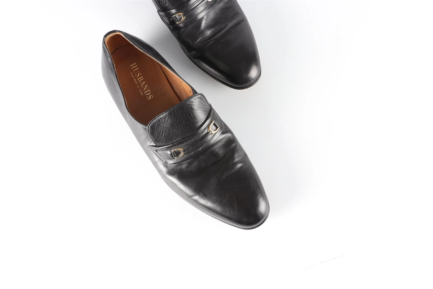 HUSBANDS BLACK MEN'S LEATHER LOAFERS EU 41 UK 7 US 8 - Image 4