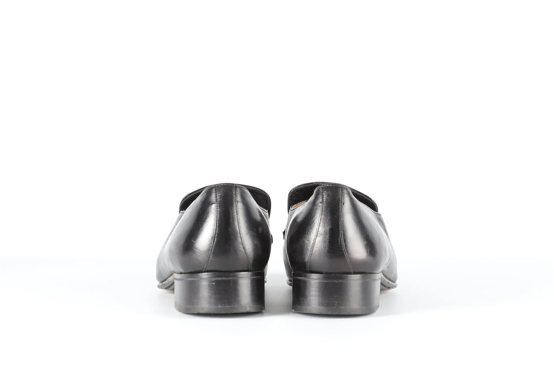 HUSBANDS BLACK MEN'S LEATHER LOAFERS EU 41 UK 7 US 8 - Image 5