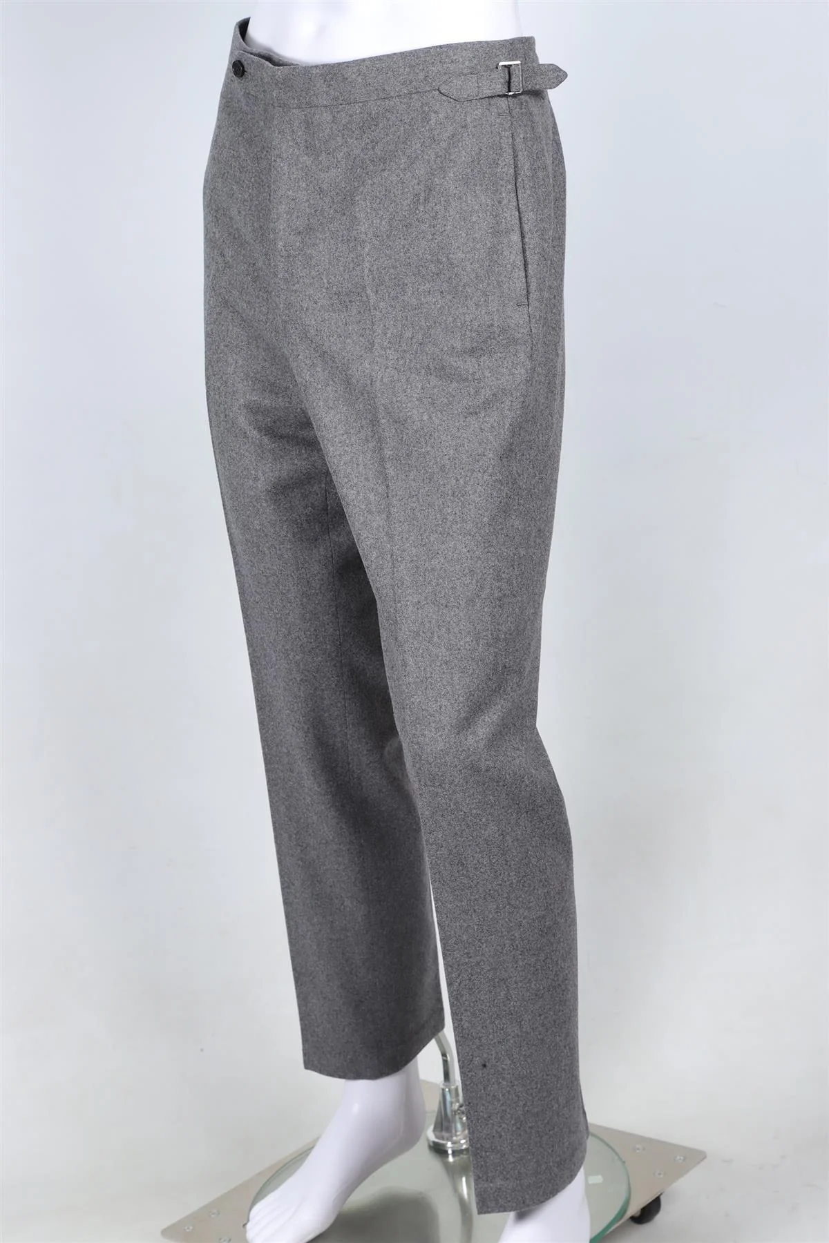 HUSBANDS GREY MEN'S WOOL STRAIGHT LEG PANTS UK/US WAIST 32 - Image 3