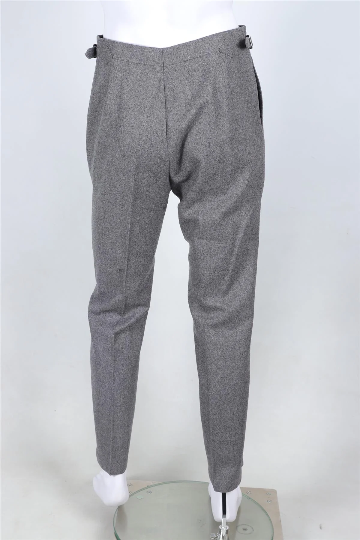 HUSBANDS GREY MEN'S WOOL STRAIGHT LEG PANTS UK/US WAIST 32 - Image 4