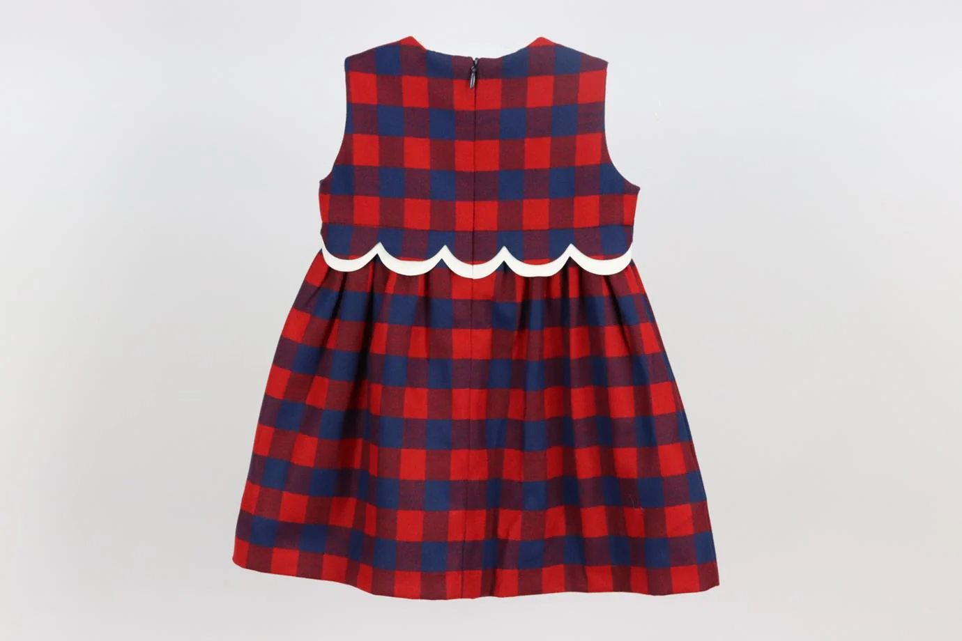 IL GUFO BABY GIRLS CHECKED DRESS 12 MONTHS - Image 3