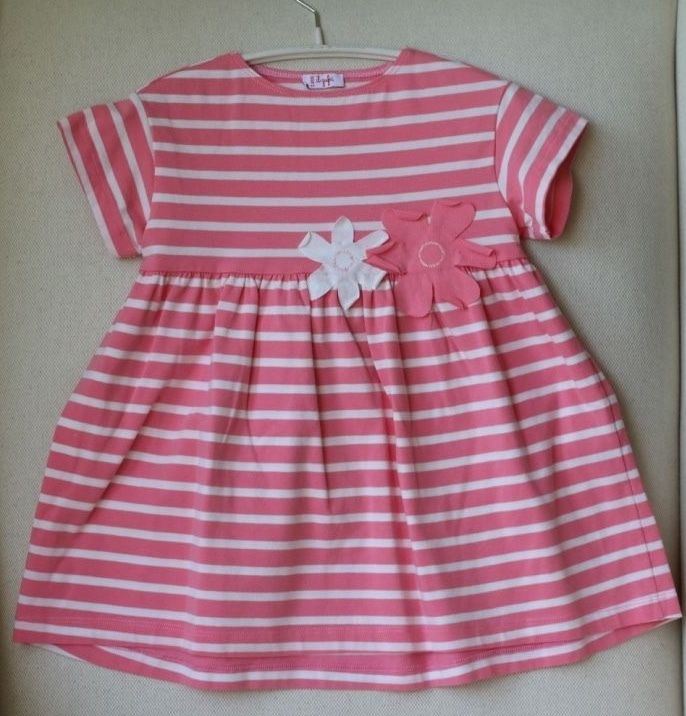 IL GUFO BABY GIRLS PINK STRIPED DRESS 2 YEARS - Image 4