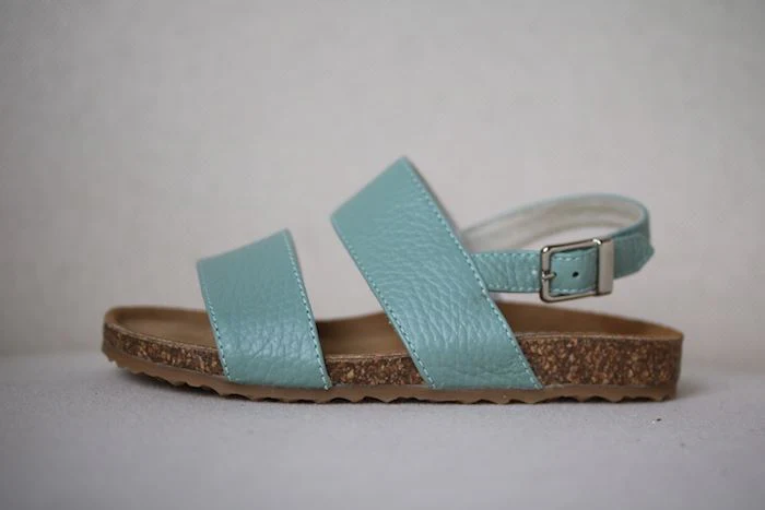IL GUFO GIRLS BLUE LEATHER SANDALS EU 26 UK 8.5 - Image 2