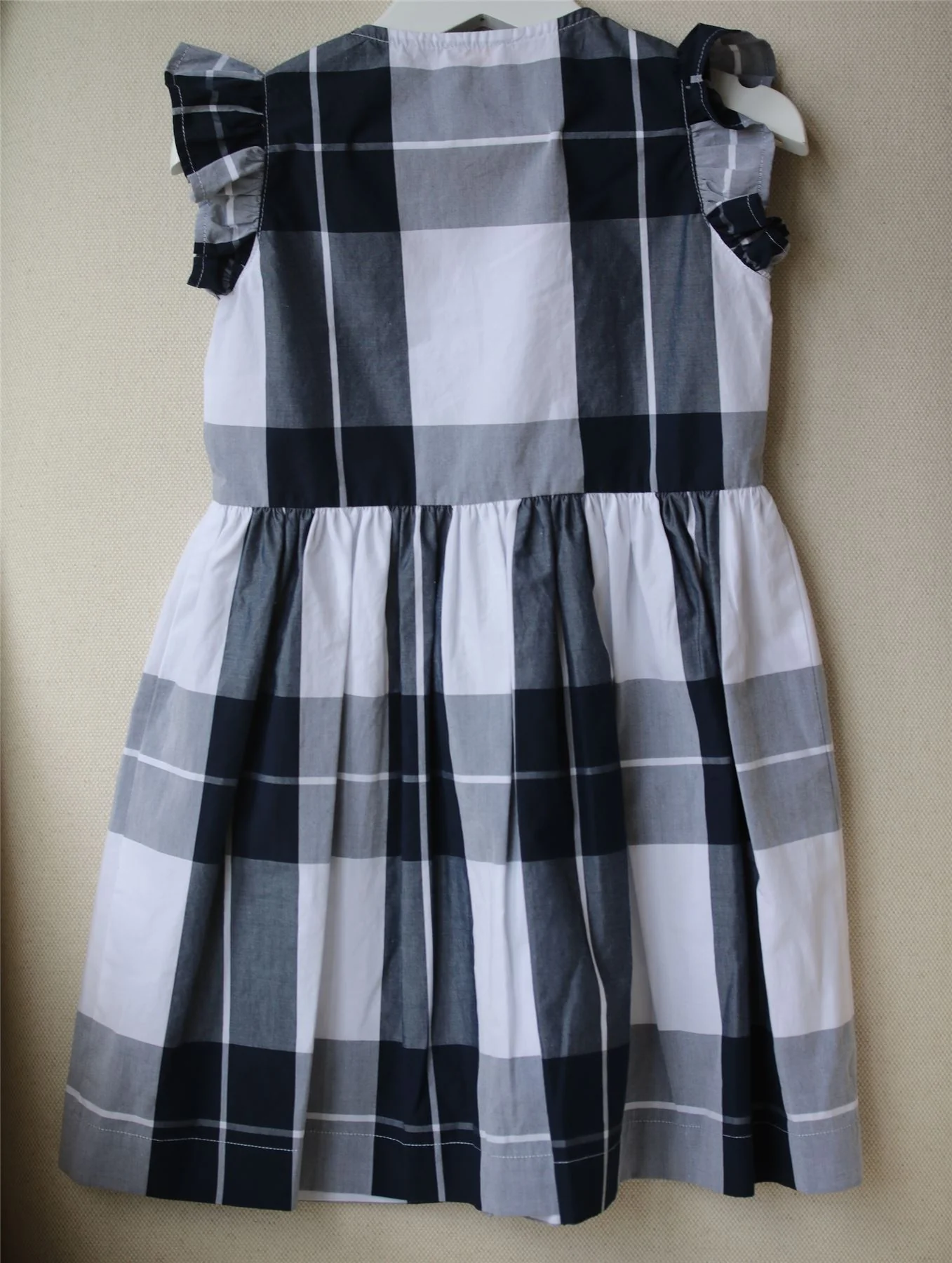 IL GUFO GIRLS NAVY BLUE CHECKED DRESS 4 YEARS - Image 3