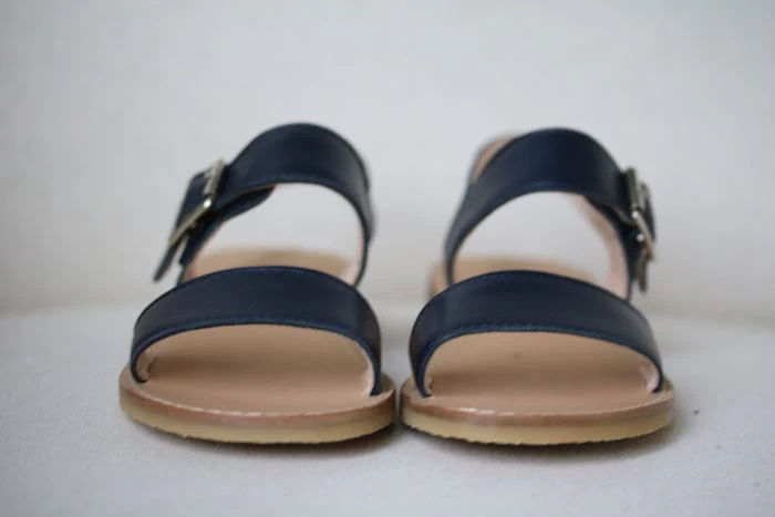 IL GUFO GIRLS NAVY BLUE LEATHER SANDALS EU 26 UK 8.5 - Image 3