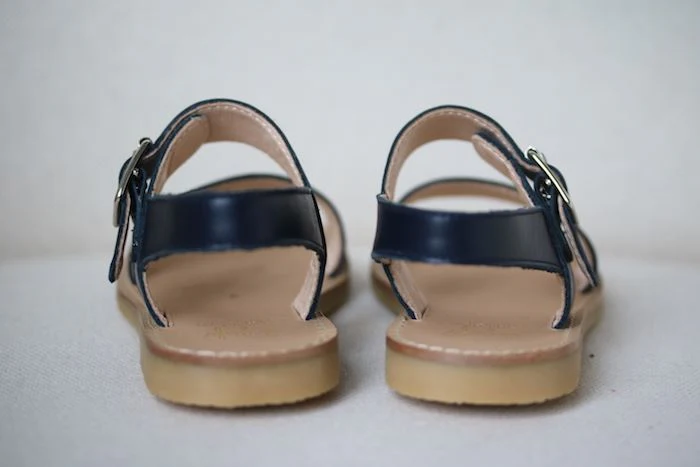 IL GUFO GIRLS NAVY BLUE LEATHER SANDALS EU 26 UK 8.5 - Image 4