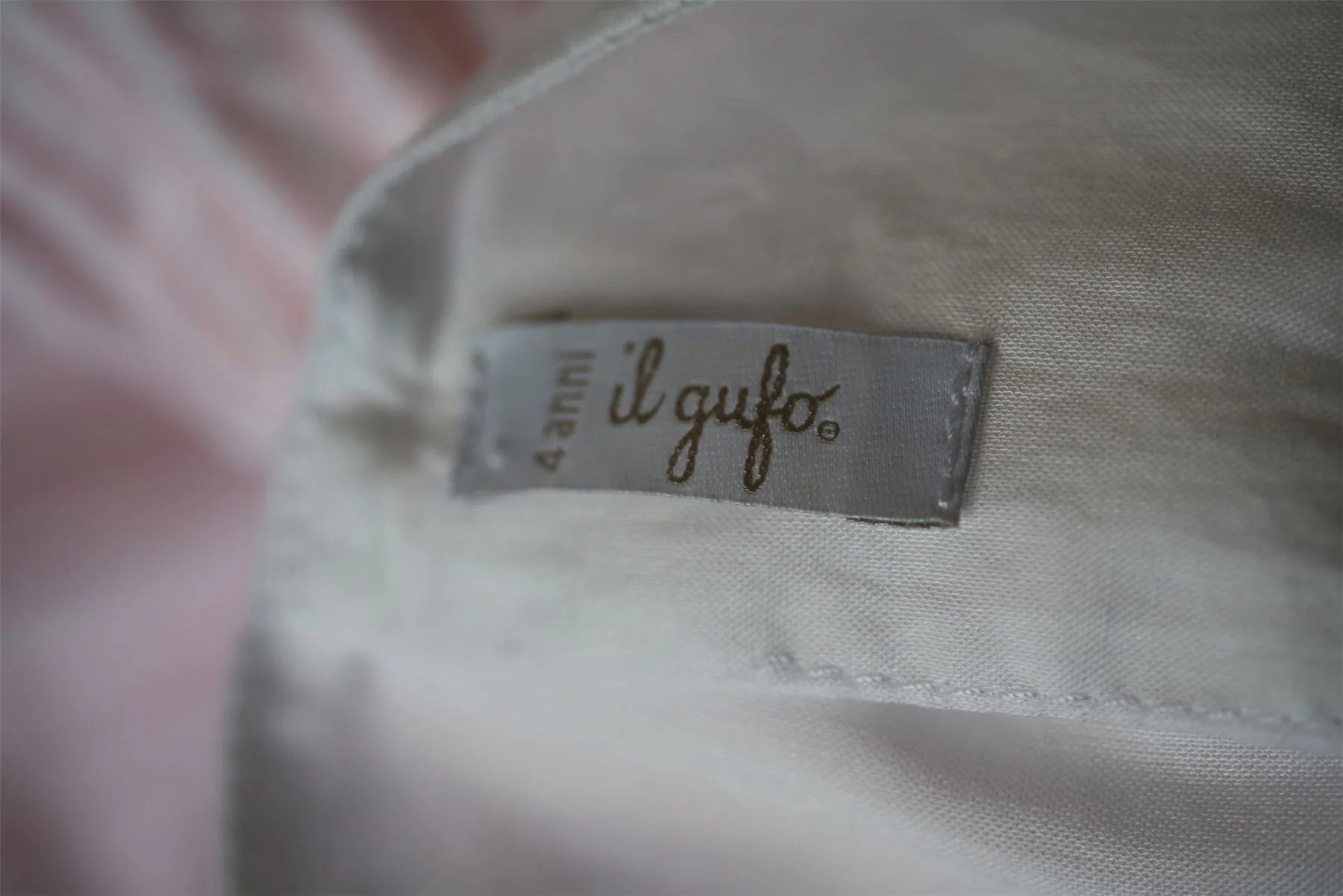 IL GUFO GIRLS PINK COTTON & LINEN DRESS 4 YEARS - Image 4