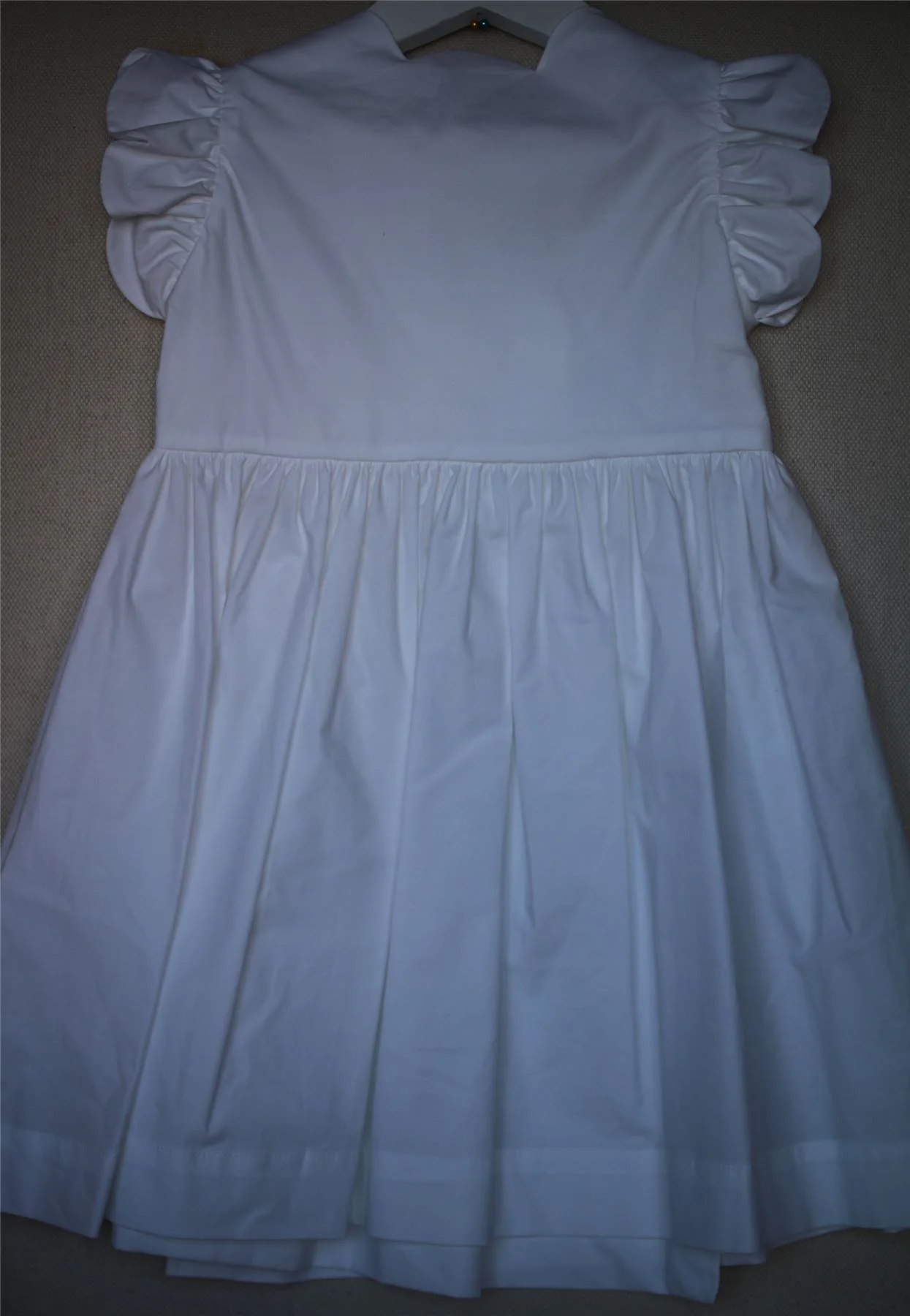 IL GUFO GIRLS WHITE COTTON DRESS WITH YELLOW BOW 4 YEARS - Image 3