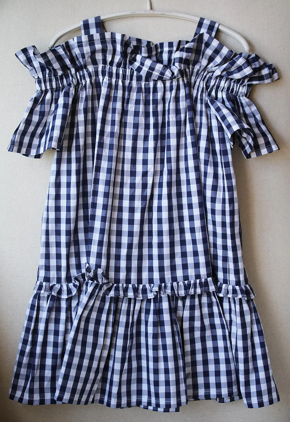 IL GUFO KIDS GIRLS RUFFLED GINGHAM DRESS 5 YEARS - Image 3