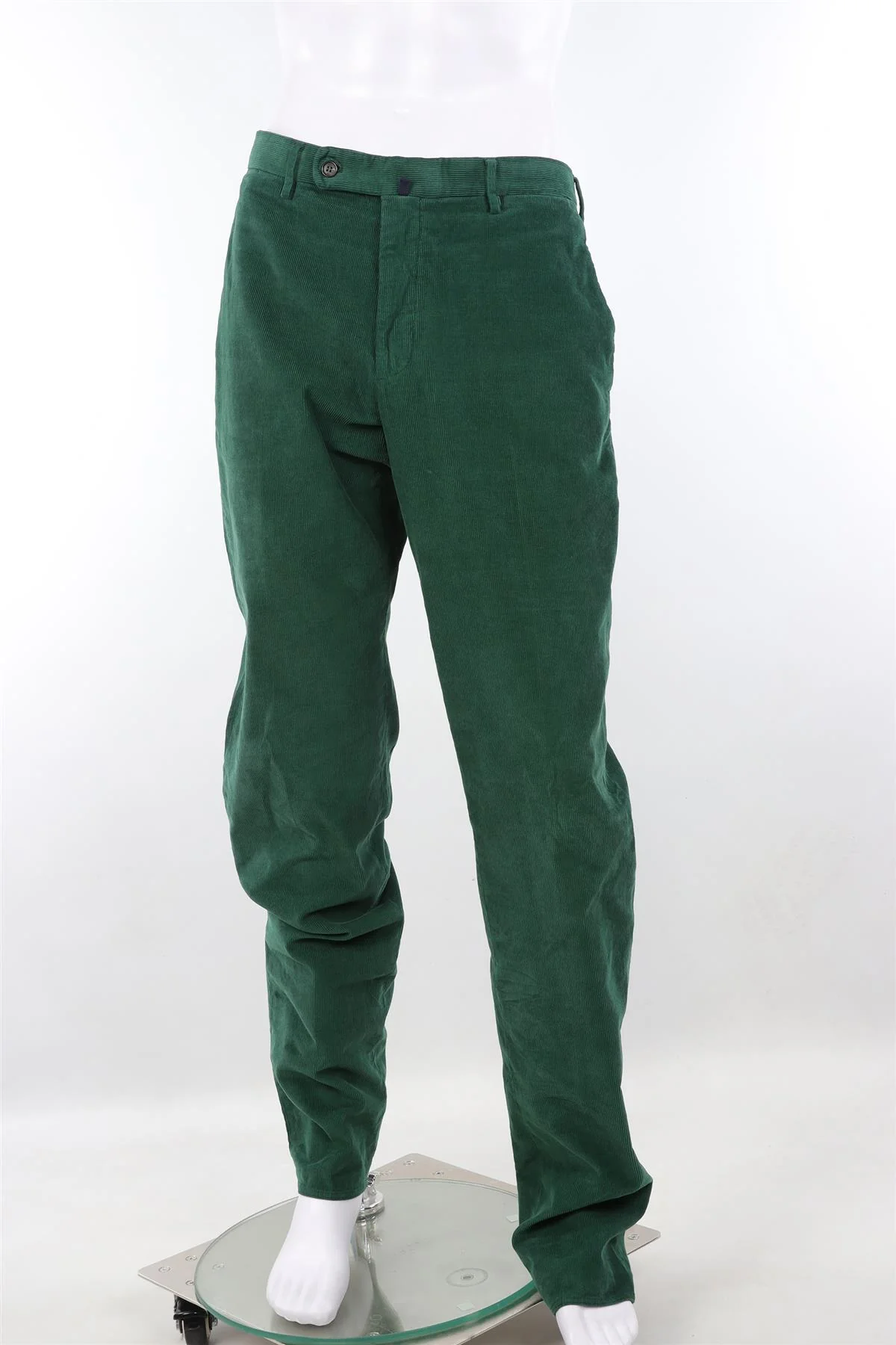 INCOTEX GREEN MEN'S CORDUROY STRAIGHT LEG PANTS IT 52 UK/US 36 - Image 2