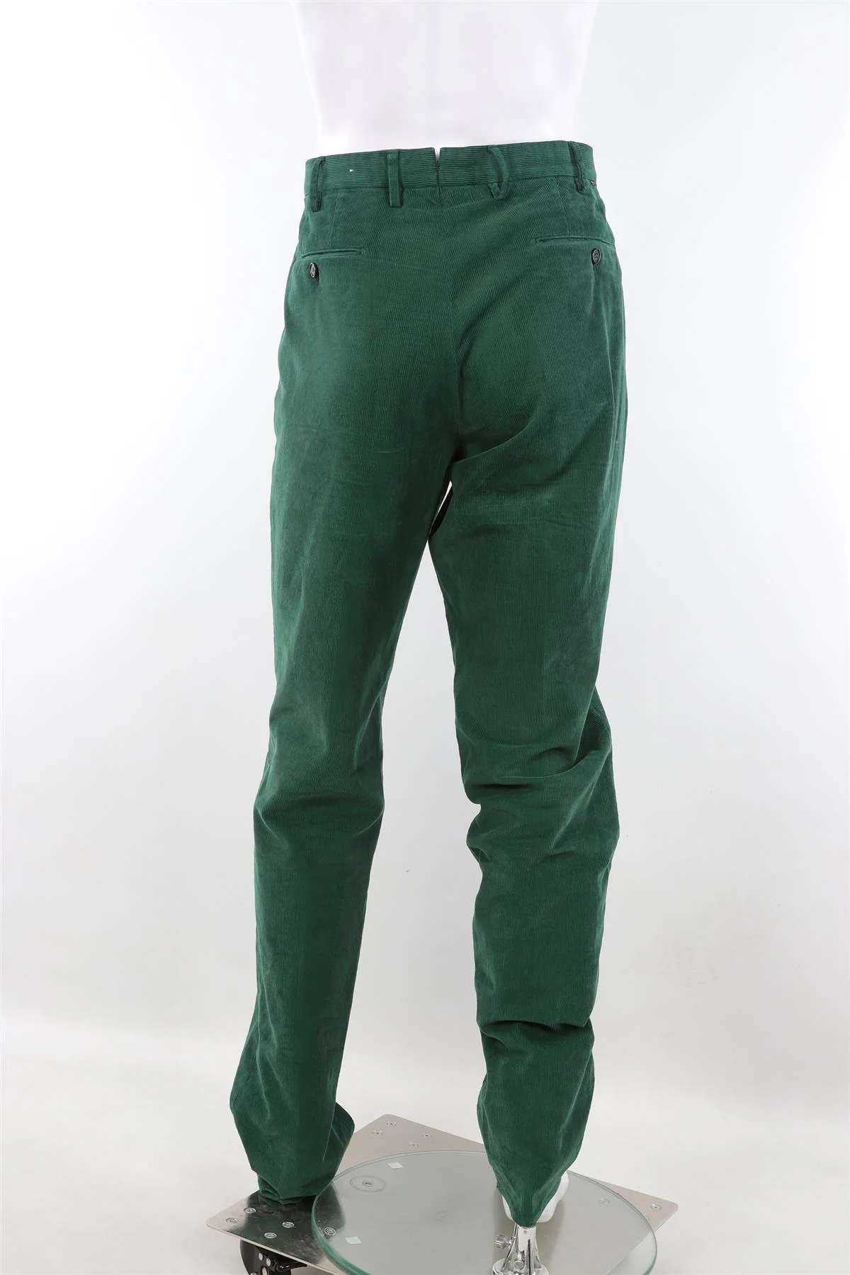INCOTEX GREEN MEN'S CORDUROY STRAIGHT LEG PANTS IT 52 UK/US 36 - Image 4