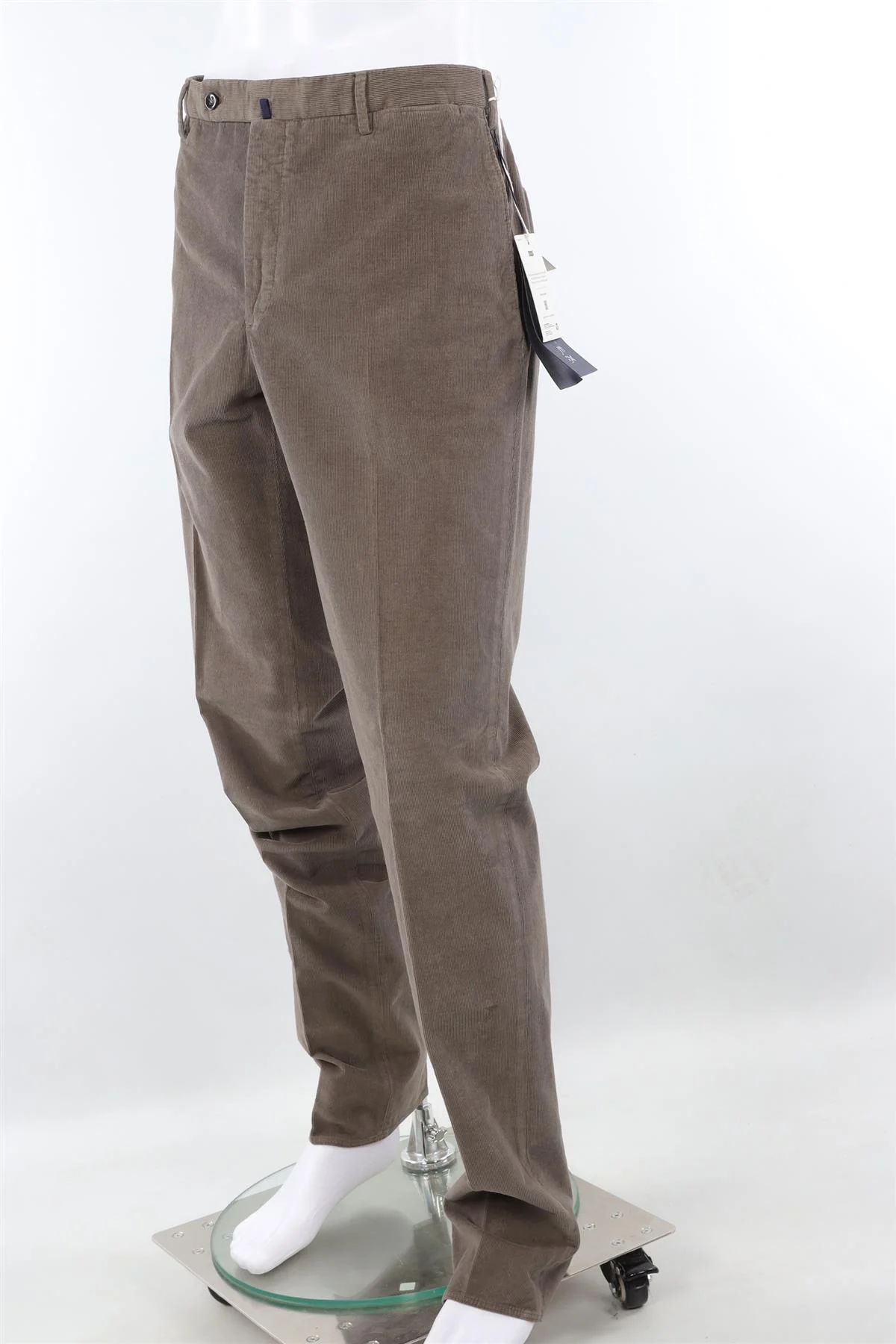 INCOTEX GREY MEN'S CORDUROY STRAIGHT LEG PANTS IT 54 UK/US 38 - Image 3