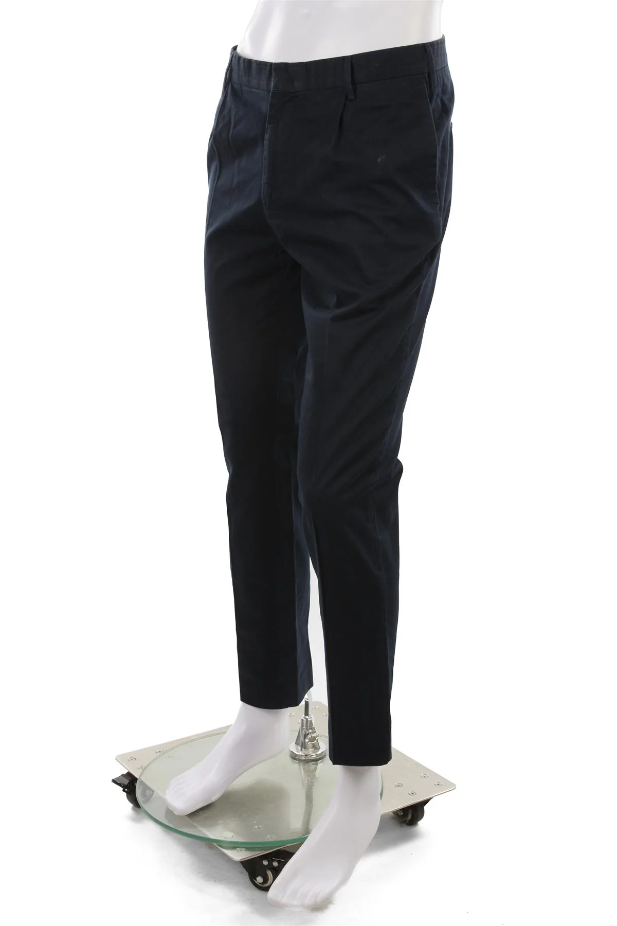 INCOTEX NAVY MEN'S COTTON STRAIGHT LEG PANTS UK/US W34 FR 42 IT 50 - Image 3