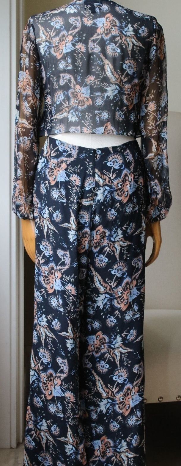 INTERMIX LYSETTE FRONT KNOT PRINT JUMPSUIT MEDIUM - Image 4