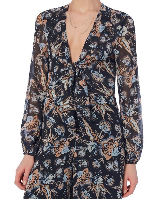 INTERMIX LYSETTE FRONT KNOT PRINT JUMPSUIT MEDIUM - Image 7