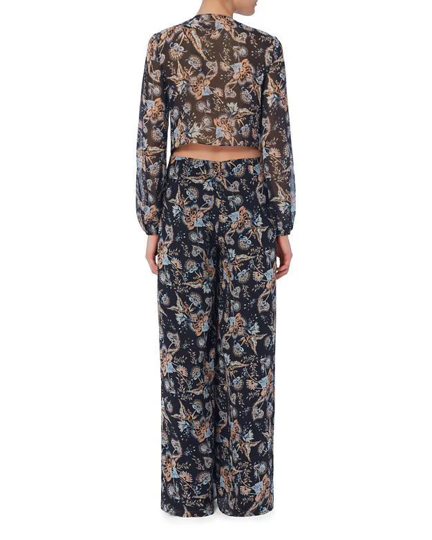 INTERMIX LYSETTE FRONT KNOT PRINT JUMPSUIT MEDIUM - Image 9
