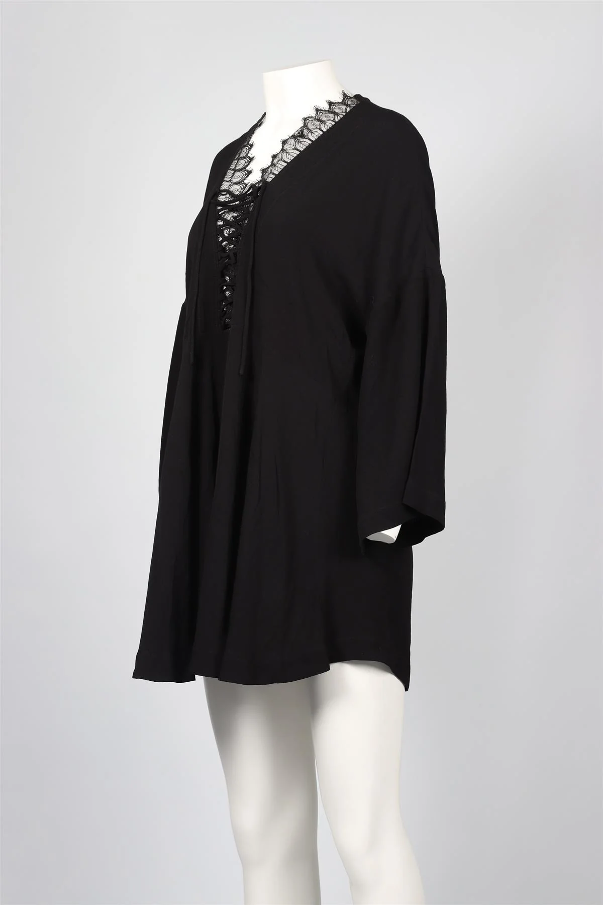IRO BLACK CREPE MINI DRESS FR 36 UK 8 - Image 3
